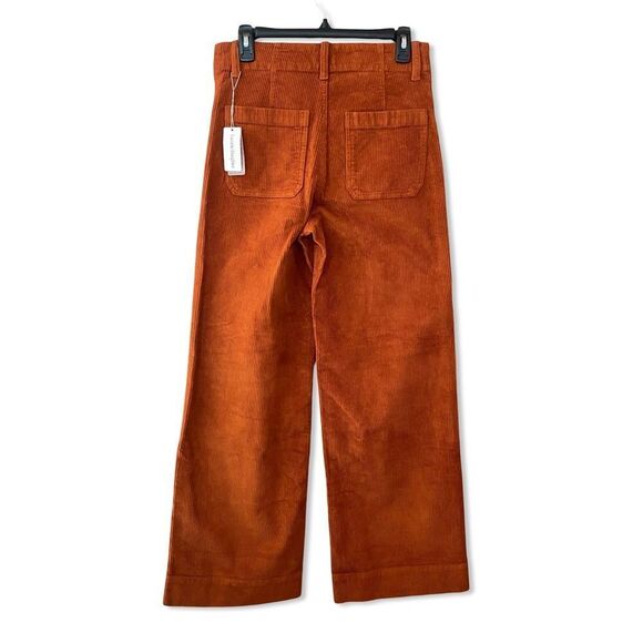 Favorite Daughter Terracotta Corduroy Pants Mischa High Waist Wide Leg NWT 28 - Picture 2 of 10